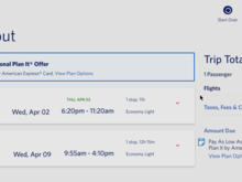 After I clicked link from Google Flights it was magically $200 cheaper.  