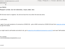 SimplyTestMe result email