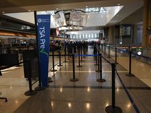 TSA Pre-Check is on your left hand side. 