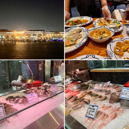 Hassan took me to an amazing seafood dinner.