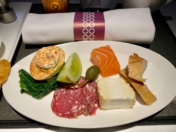 Assorted cold cuts were nice except for the white fish in the right corner which was not to my taste.