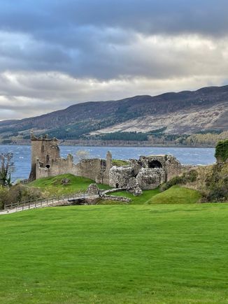 Castle Urquhart facing Loch Ness.