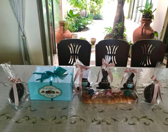 Some of the other Easter goodies including challah bread and colomba - Italian Easter Cake