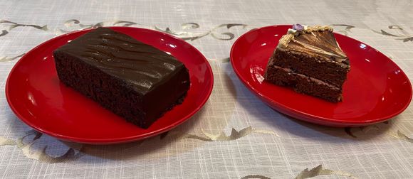 Chocolate fudge & mocha cream cakes