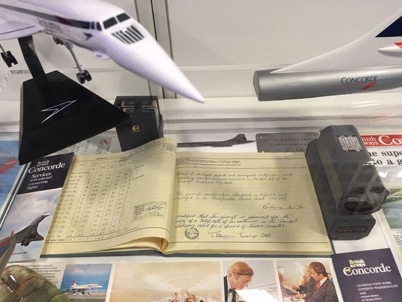 Logbook from one of the Concorde.