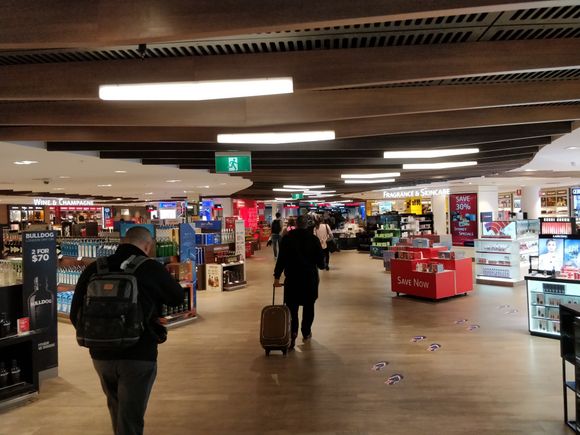 Arrival duty-free store in SYD