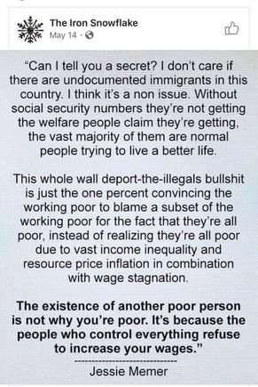 The 1% appealing to racism and xenophobia to try to divide the 99%