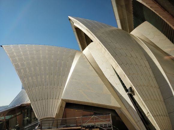 Between the two opera house buildings