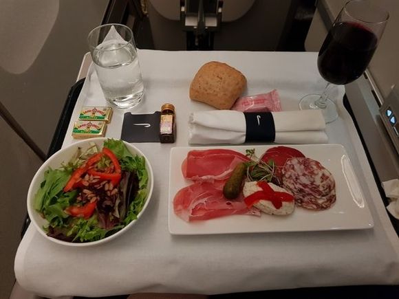 DFW - LHR. CW. Antipasti plate