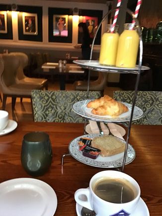 The continental breakfast service that came whether you just took this or ordered more. The coffee was very strong so I switched to tea.