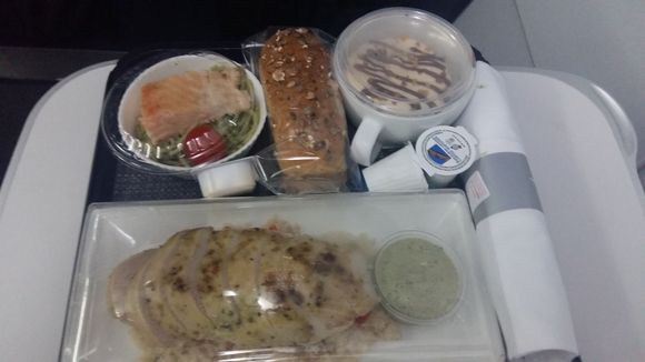BA807 BLL-LHR KSML. Well I ate this a few days ago and didn’t finish it so this was the chance to finish it and it was excellent. What was amazing was that the meals were different on this B2B which was good as I wasn’t interested in more finger sandwiches.