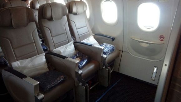 Exit row in economy with masses of leg room.