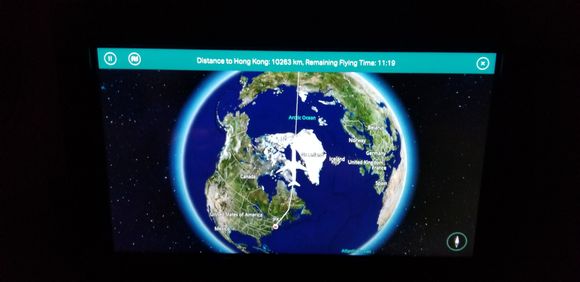 Route map - straight over the North Pole