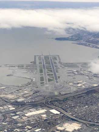 We were treated to a rare westerly landing and flew over the City. 