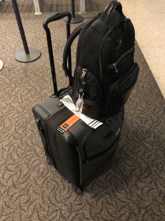 With no one in line I had my luggage tagged in a few minites and then rolled it over to screening. I really despise checking bags but with all my bulky ski clothes and Mrs. Glasman's trinkets for our daughter - I had no choice.  