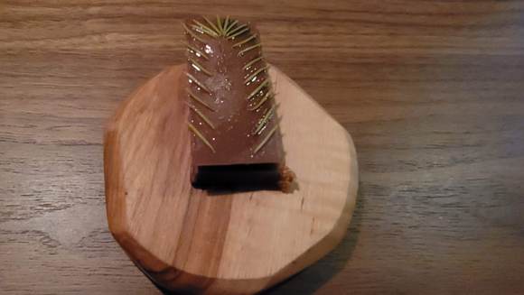 MILK CHOCOLATE GANACHE, BLACK RASPBERRY & SPRUCE