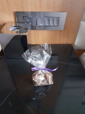 The welcome amenity ( very tasty and sweet)