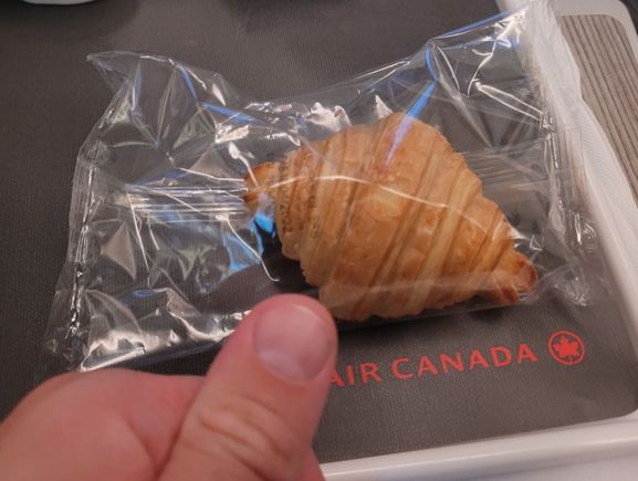 I had a delightfully fresh, warm croissant for breakfast on Turkish last week.

This one was... less so. 