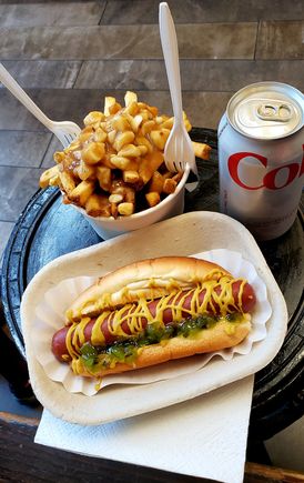Poutine & Hot dog @ Fritz European Fry House, Vancouver BC