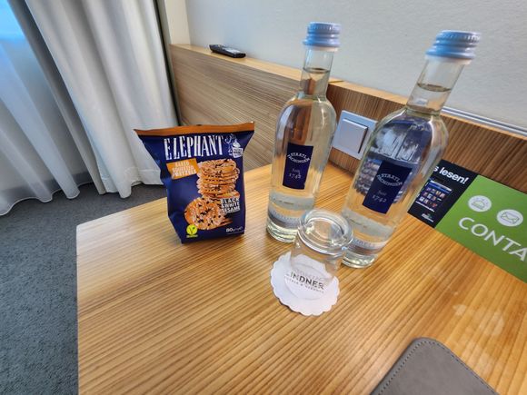 Free welcome snack and water
