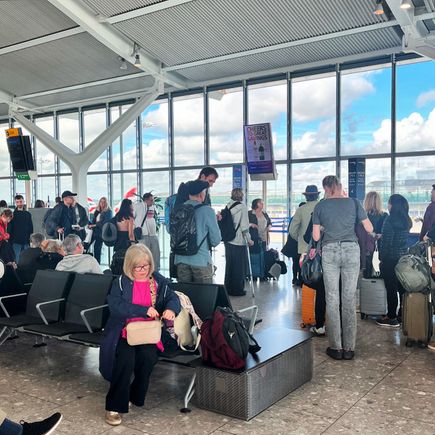 The picture was taken when there weren’t YET a million people bunched together - but people standing there just encourages others to do the same, aggravating the issue.