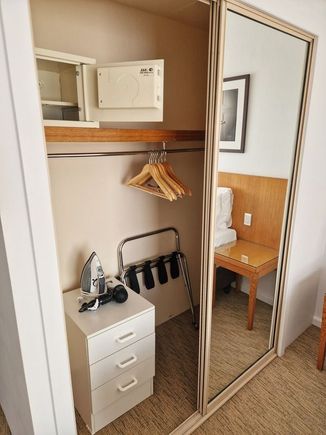 Plenty of space for hanging clothes and storing luggage 