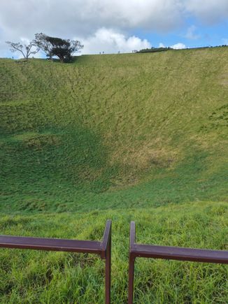 Almost there. View into the crater