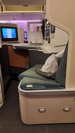 Looking across the cabin before the rest of the pax arrive