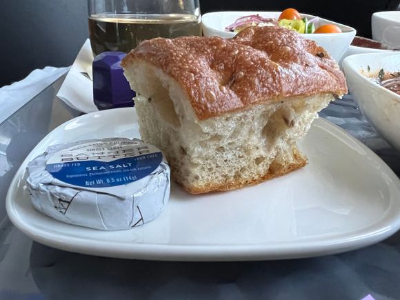 Good focaccia bread with really good butter from Banner Butter.

