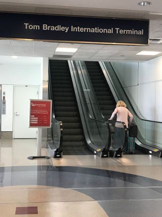 The escalator from T4 back to TBIT