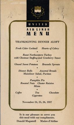 A friend of my wife works for United and sent us this gem. Happy Thanksgiving!
