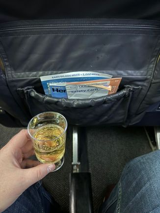 My world is shook that someone served alcohol on a 30 minute flight. 