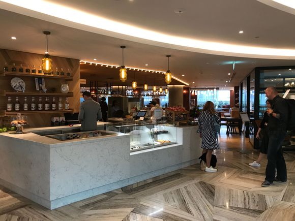 On the opposite site of reception you'll find the hotel's coffee shop