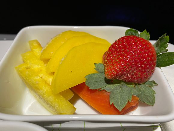 Pineapple, mango, papaya, strawberry