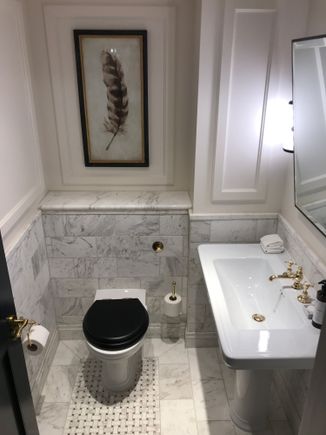 Upon entry into the room if you turn left, you'll find the extra toilet (motion operated sensor for lights)
