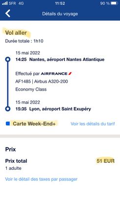 Week-end fare on a one way ?