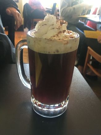 Bourbon ball coffee at Stella’s. Mmmm