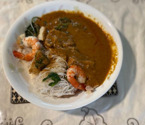 Satay bee hoon from Ghim Moh hawker centre