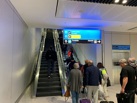 Bus arrival into terminal 