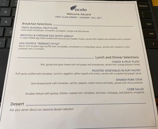 Food menu