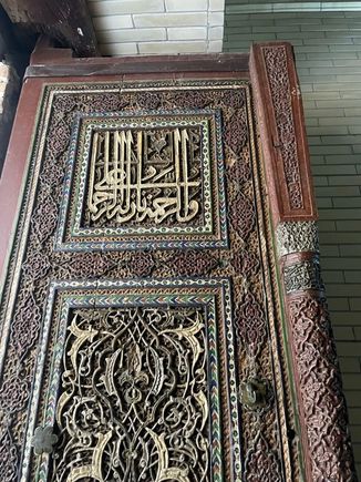 close up of wooden door