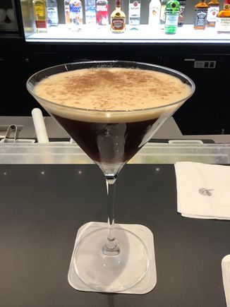 Espresso martini in Al Safwa. All that’s missing is three coffee beans.