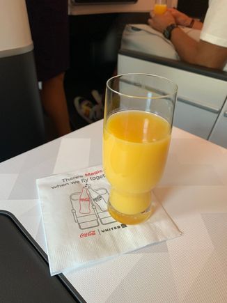 PDB of OJ or sparkling wine in glassware