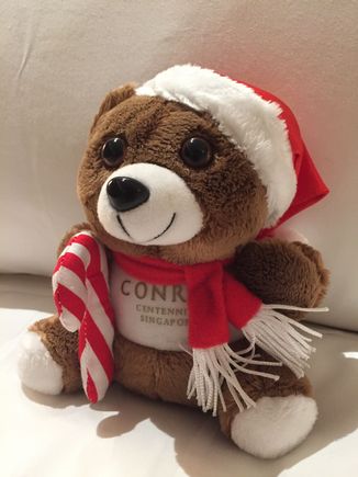 Conrad Singapore. 2019’s version has a cane, 2018’s did not.