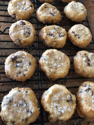 NYT recipe Salted Chocolate Chunk Shortbread Cookies 