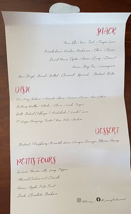 Menu surprise