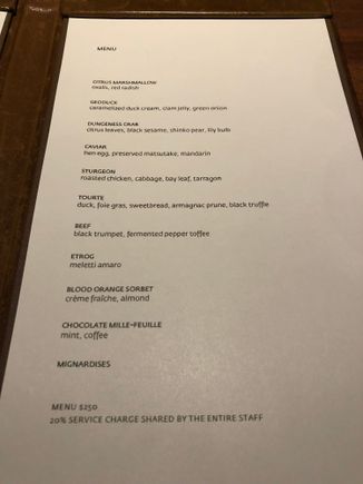 The new menu, Day 5