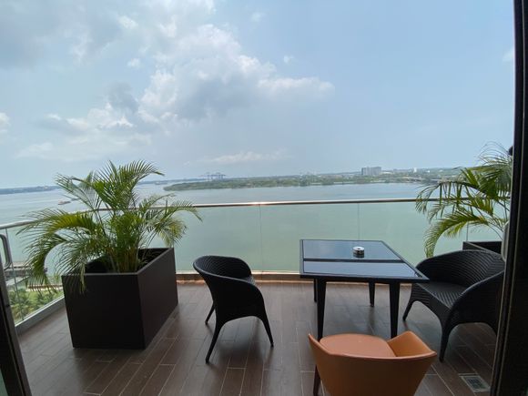 The Grand Terrace  had Chair and tables to enjoy the view
