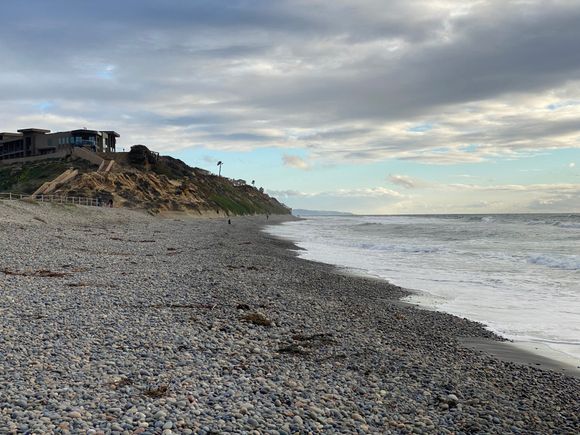 Beach; looking back to the hotel 