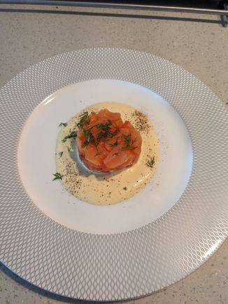 Salmon starter delicious